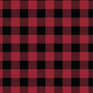 North of Ordinary Collection-Buffalo Plaid-Crimson-100% Cotton-21250104-01