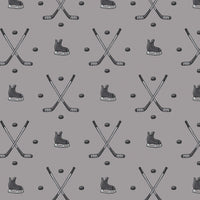 North of Ordinary Collection-Hockey Anthem-Grey-100% Cotton-21250105-02