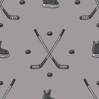 North of Ordinary Collection-Hockey Anthem-Grey-100% Cotton-21250105-02