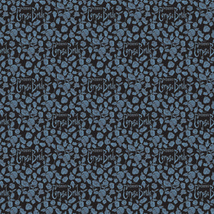Corpse Bride Collection-Roses & Title-Blue-100% Cotton-23290106-01