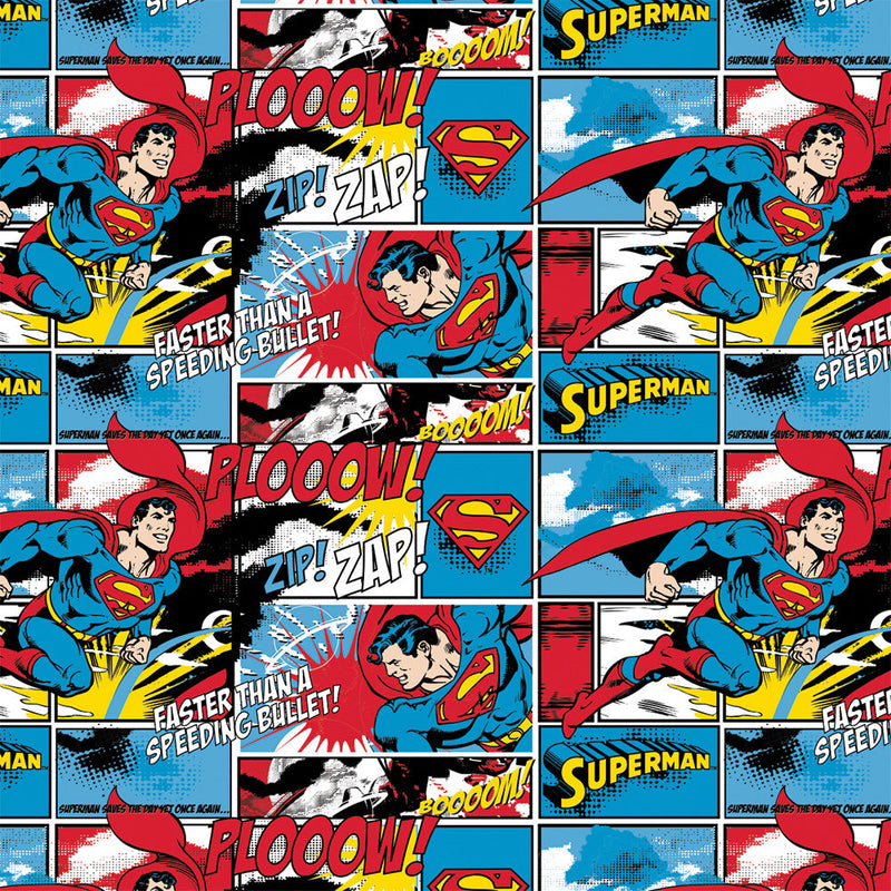 Superman Stripe - 100% Cotton FLANNEL - 42/43