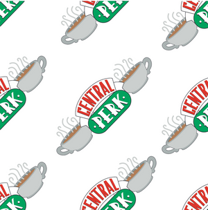 Friends -Central Perk Diagonal- White- Cotton-23720207WM01