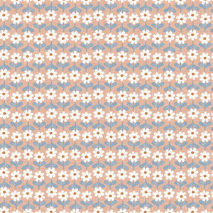 Daisy Dukes Collection-Daisy Rows-100% Cotton-Peach-27230202-01