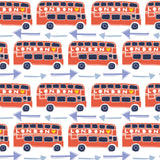From London With Love by Vicky Yorke - Double Decker Bus - Red - Cotton