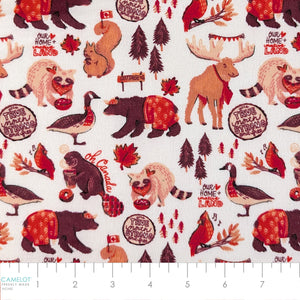 Fleece and Flannel 2026 Catalog-Canadian Animals-Cotton Flannel-36250108B-01