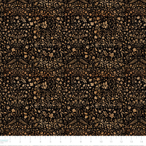 Crafted Cabin Collection-Wood Stencil Carvings-Black-Quilting Fabrics-49240104-01