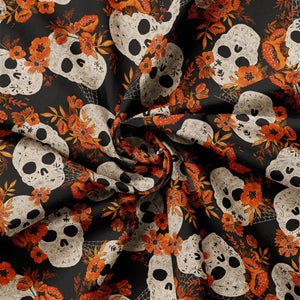 Wicked Garden Collection-Sophisticated Skulls-Black-100% Cotton-49240303-01