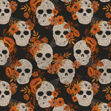 Wicked Garden Collection-Sophisticated Skulls-Black-100% Cotton-49240303-01