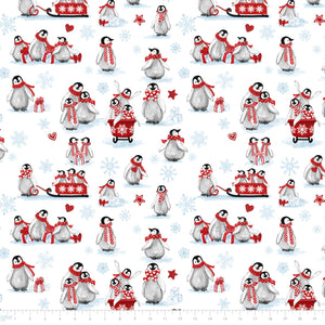 Penguin Party Collection-Snow Day-White-100% Cotton-49240403-01
