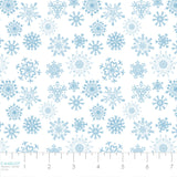 Penguin Party Collection-Frolicking Snowflakes-White-100% Cotton-49240406-01