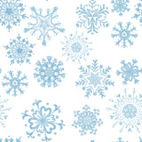 Penguin Party Collection-Frolicking Snowflakes-White-100% Cotton-49240406-01