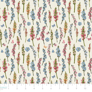 Secret Garden Collection-Fluttering Florals-Cream-100% Cotton-49240503-01