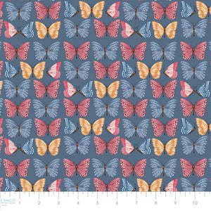 Secret Garden Collection-Beauty of Butterflies-Denim-100% Cotton-49240504-02