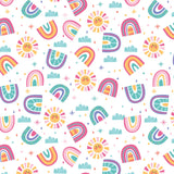 Fleece and Flannel 2025 Catalog-Sunshine and Rainbows-White-Cotton Flannel-50240102B-01