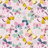 Fleece and Flannel 2025 Catalog-Playful Butterflies-Pink-Cotton Flannel-50240105B-01