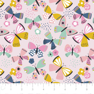 Fleece and Flannel 2025 Catalog-Playful Butterflies-Pink-Cotton Flannel-50240105B-01
