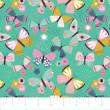 Fleece and Flannel 2025 Catalog-Playful Butterflies-Green-Cotton Flannel-50240105B-02