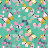 Fleece and Flannel 2025 Catalog-Playful Butterflies-Green-Cotton Flannel-50240105B-02