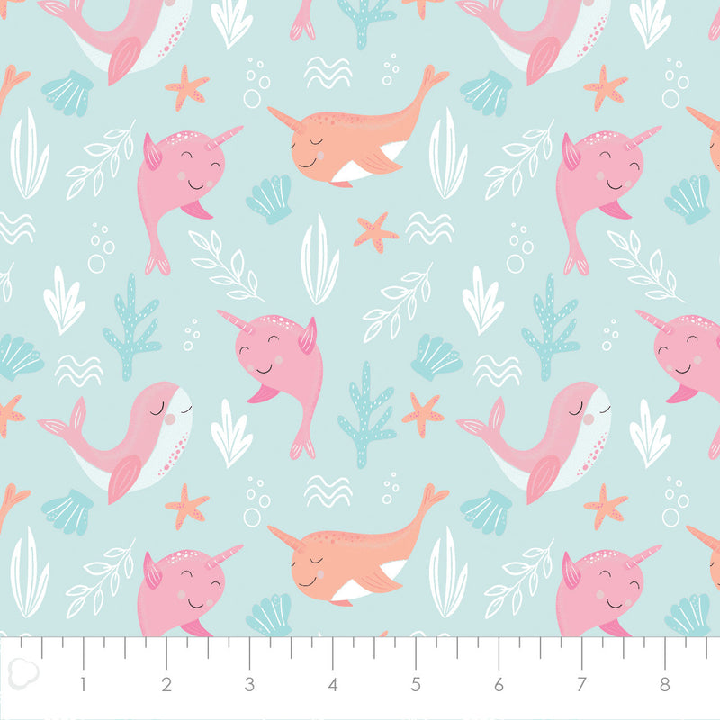 Fleece and Flannel 2025 Catalog-Under the Waves-Light Blue-Cotton Flannel-50240108B-02