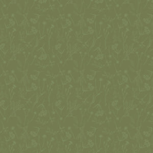 Morning Lilac Collection-Pressed Floral-100% Cotton-Green-52230105-03