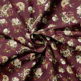 Dark Romance Collection-Blooming Beauty-Burgundy-100% Cotton-52240102-03