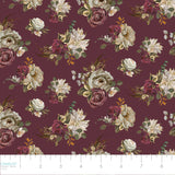 Dark Romance Collection-Blooming Beauty-Burgundy-100% Cotton-52240102-03