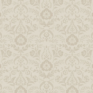 Dark Romance Collection-Opulent Damask-Cream-100% Cotton-52240103-01