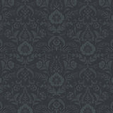 Dark Romance Collection-Opulent Damask-Charcoal-100% Cotton-52240103-02