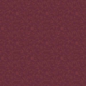 Dark Romance Collection-Briars and Blossoms-Burgundy-100% Cotton-52240104-03