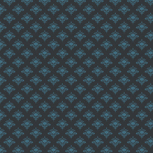 Dark Romance Collection-Dainty Damask-Charcoal-100% Cotton-52240105-02