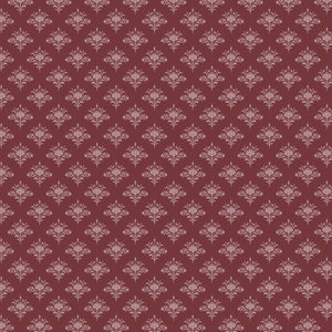 Dark Romance Collection-Dainty Damask-Burgundy-100% Cotton-52240105-03