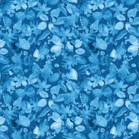 Wanderer of the Woods Collection-Lush Undergrowth-Blue-100% Cotton-55230305-04
