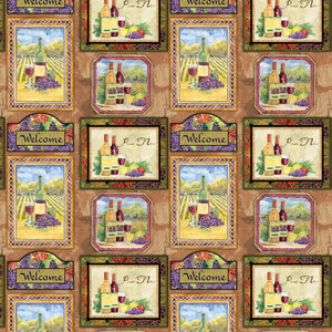 Aged Vineyard Collection-Posters-100% Cotton-Multi-55230501-01