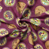 Aged Vineyard Collection-Medallions-100% Cotton-Purple-55230505-02