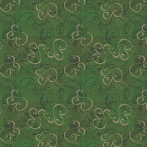Aged Vineyard Collection-Scrolls-100% Cotton-Green-55230507-01