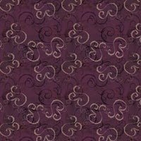 Aged Vineyard Collection-Scrolls-100% Cotton-Purple-55230507-02