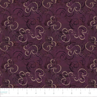 Aged Vineyard Collection-Scrolls-100% Cotton-Purple-55230507-02