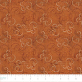 Aged Vineyard Collection-Scrolls-100% Cotton-Orange-55230507-03