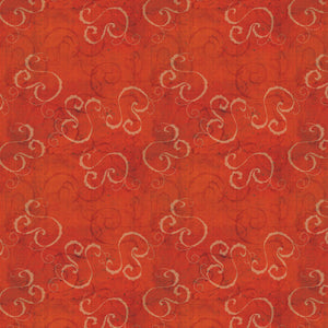 Aged Vineyard Collection-Scrolls-100% Cotton-Red-55230507-04