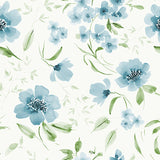 Peace and Wildflowers Collection-Sway in the Wind-Blue-Quilting Fabrics-55240101-02