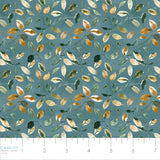 Golden Hour Collection-Sun-Kissed Leaves-Teal-100% Cotton-55240303-01