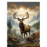 Fleece and Flannel 2025 Catalog-Majestic Elk Panel-Multi-Fleece-55250001AP