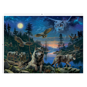 Fleece and Flannel 2025 Catalog-Night Prowlers Panel-Multi-Fleece-55250002AP