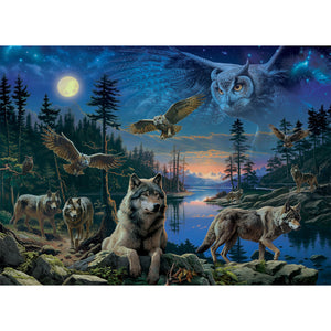 Fleece and Flannel 2025 Catalog-Night Prowlers Panel-Multi-Fleece-55250002AP