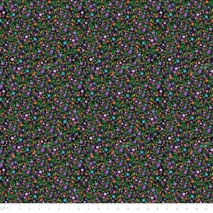 Rejuvenation Collection-Flowers-100% Cotton-Black-57230104-03