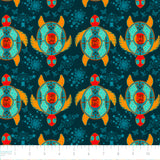 Truth Collection-Turtle Journey-Deep Teal-100% Cotton-57240102-01