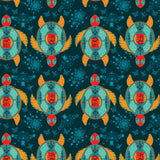 Truth Collection-Turtle Journey-Deep Teal-100% Cotton-57240102-01