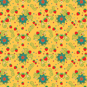 Truth Collection-Sacred Strawberries-Yellow-100% Cotton-57240103-03