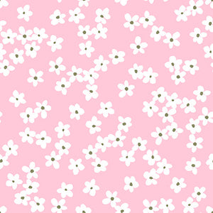 Daisy and Lilly  Collection-Floral Clusters-Light Pink-Quilting Fabrics-58240104-02