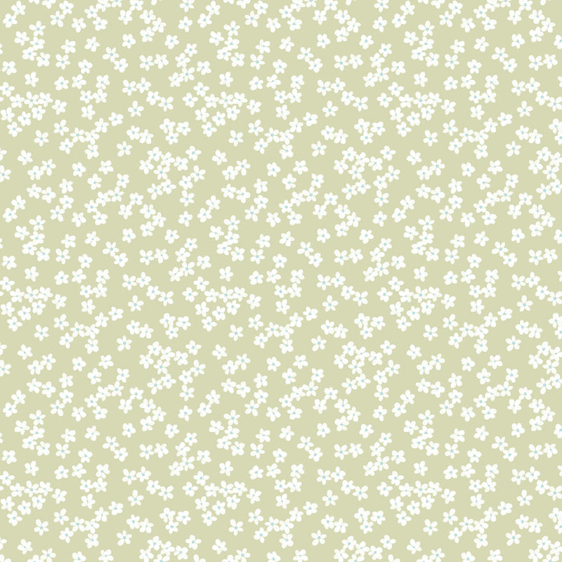 Daisy and Lilly  Collection-Floral Clusters-Light Sage-Quilting Fabrics-58240104-03